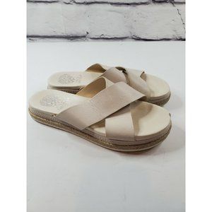Vince Camuto VC Rickert Womens Sz 7M Slipn On Sandals Shoes Ivory